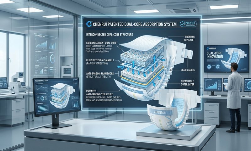 Chenrui | Exclusive Dual-Core Diaper Technology for Premium Baby Diapers