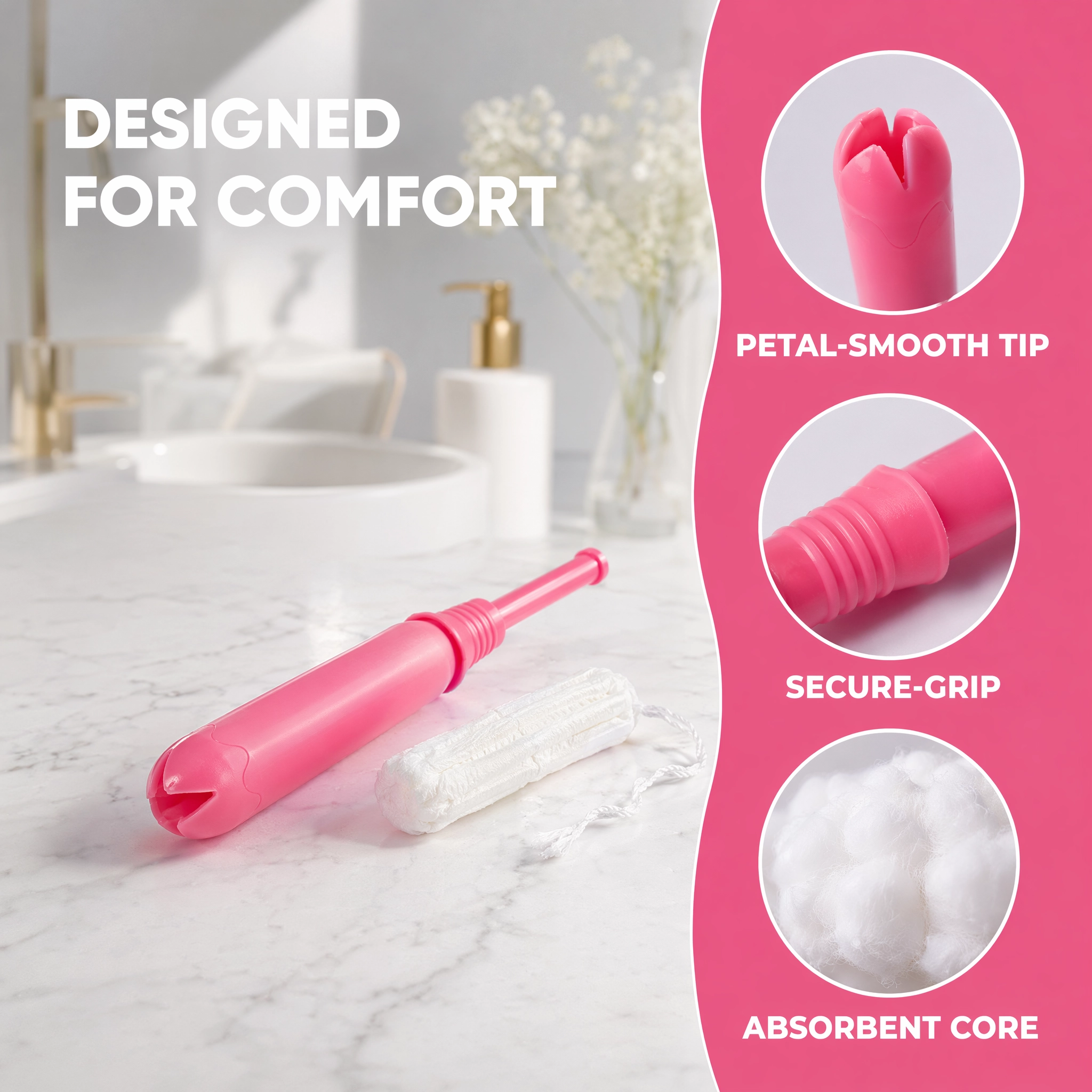 comfort design Disposable tampons