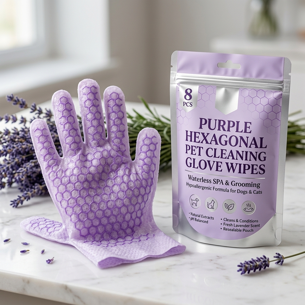 Hexagonal Texture Pet Grooming Wipes